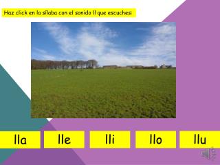 Haz click en la sílaba con el sonido ll que escuches: