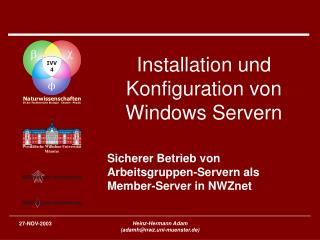 Installation und Konfiguration von Windows Servern