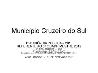 Município Cruzeiro do Sul