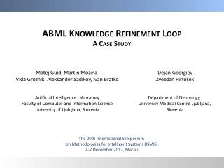 ABML Knowledge Refinement Loop A Case Study