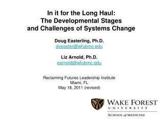 In it for the Long Haul: The Developmental Stages and Challenges of Systems Change