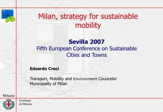 Milan, strategy for sustainable mobility