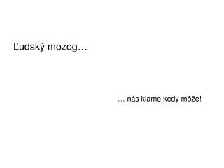 Ľu dsk ý mozog …