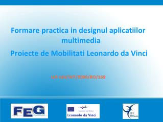 Formare practica in designul aplicatiilor multimedia Proiecte de Mobilitati Leonardo da Vinci