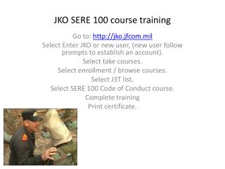 JKO SERE 100 course training
