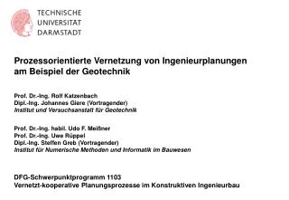 Prozessorientierte Vernetzung von Ingenieurplanungen am Beispiel der Geotechnik