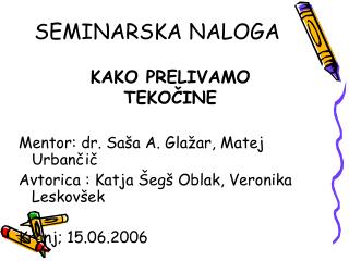 SEMINARSKA NALOGA