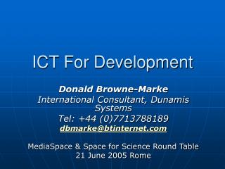 ICT For Development