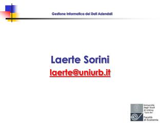 Gestione Informatica dei Dati Aziendali