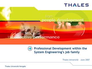 Professional Development within the System Engineering’s job family