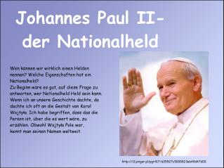Johannes Paul II- der Nationalheld