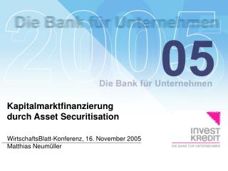 WirtschaftsBlatt-Konferenz, 16. November 2005 Matthias Neumüller