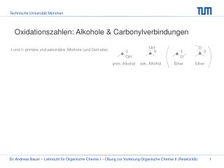 Oxidationszahlen: Alkohole &amp; Carbonylverbindungen