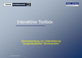 Interaktive Toolbox