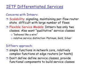 IETF Differentiated Services