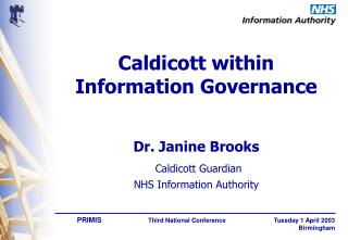 Caldicott within Information Governance