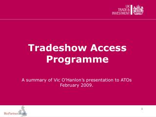 Tradeshow Access Programme