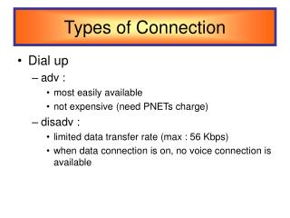 Types of Connection