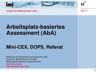 Arbeitsplatz-basiertes Assessment ( AbA )
