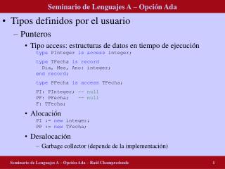 Seminario de Lenguajes A – Opción Ada