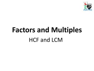 Factors and Multiples