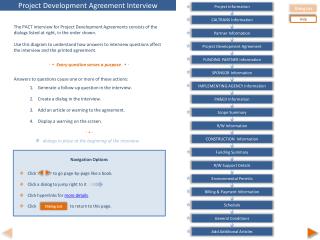 Project Development Agreement Interview