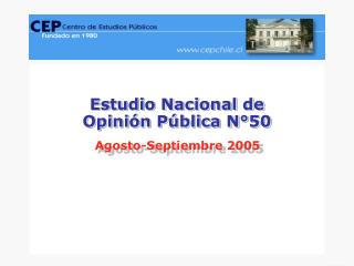 Estudio Nacional de Opinión Pública N°50