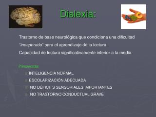 Dislexia: