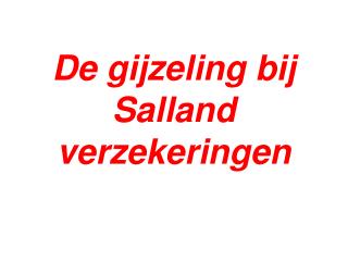 De gijzeling bij Salland verzekeringen