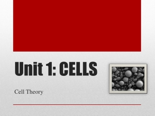 Unit 1: CELLS