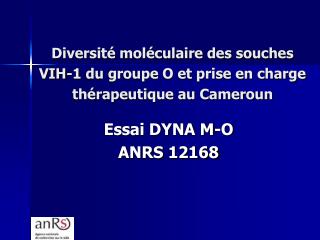 Diversité moléculaire des souches VIH-1 du groupe O et prise en charge thérapeutique au Cameroun
