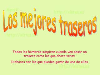 Los mejores traseros