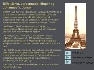 Eiffeltårnet, verdensudstillinger og Johannes V. Jensen