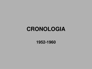 CRONOLOGIA