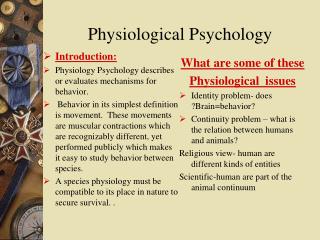 Physiological Psychology