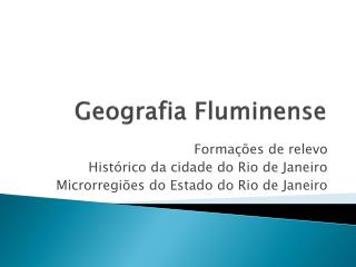 Geografia Fluminense