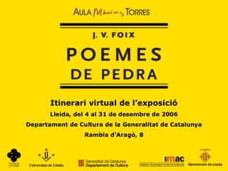 Itinerari virtual de l’exposició Lleida, del 4 al 31 de desembre de 2006