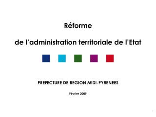 Réforme de l’administration territoriale de l’Etat