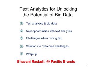 Text Analytics for Unlocking the Potential of Big Data