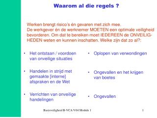 Waarom al die regels ?