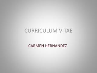 CURRICULUM VITAE