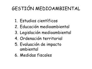 GESTIÓN MEDIOAMBIENTAL