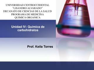 Unidad IV: Química de carbohidratos