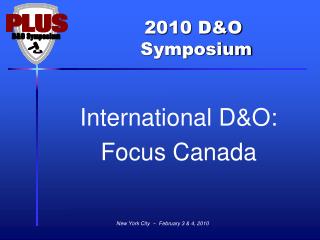 International D&amp;O: Focus Canada
