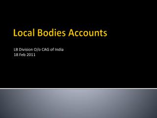 Local Bodies Accounts