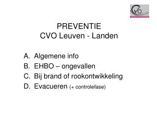 PREVENTIE CVO Leuven - Landen