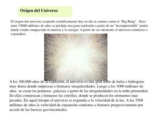 Origen del Universo