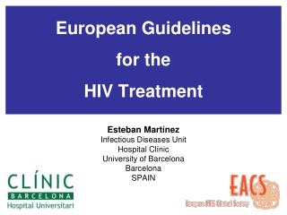 European Guidelines for the HIV Treatment