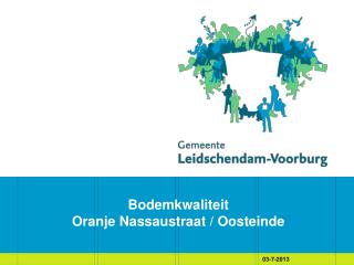 Bodemkwaliteit Oranje Nassaustraat / Oosteinde