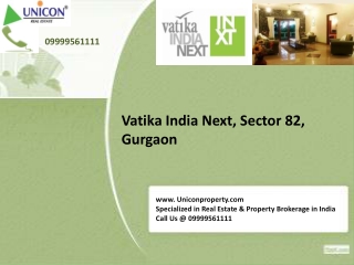 Vatika India Next Floors - Call @ 09999561111